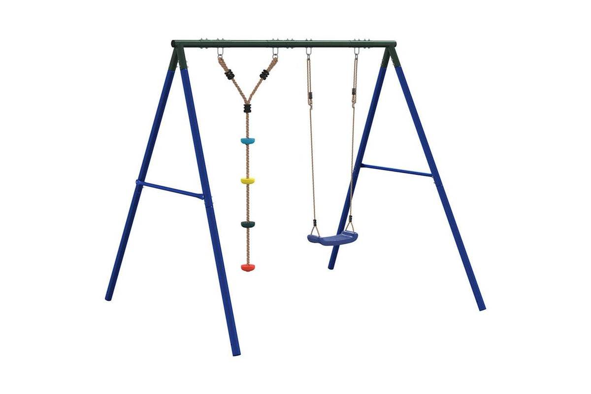 vidaXL 3283582 Outdoor Swing Set With Swing And Disc Swing-5