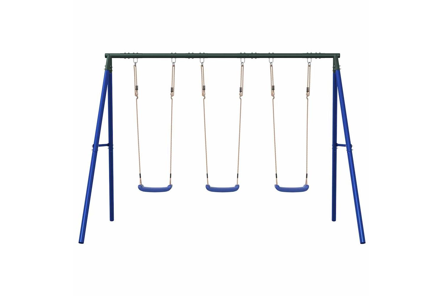 vidaXL 3283589 Outdoor Swing Set With 3 Swings-3