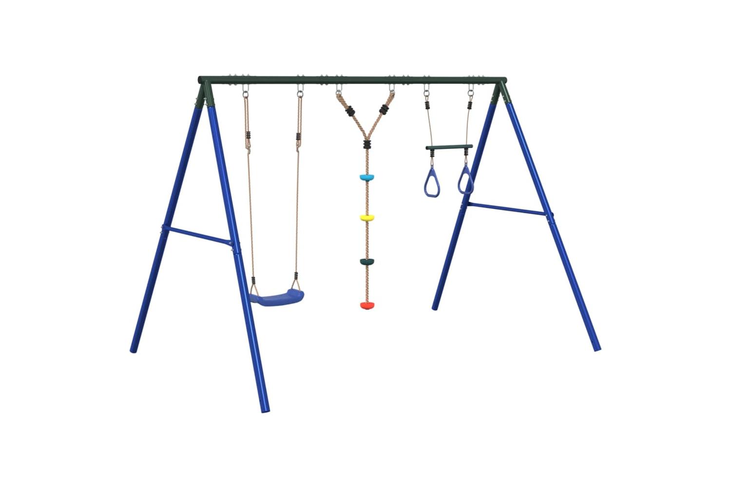 vidaXL 3283594 Outdoor Swing Set With Swing, Trapeze, Ladder-2