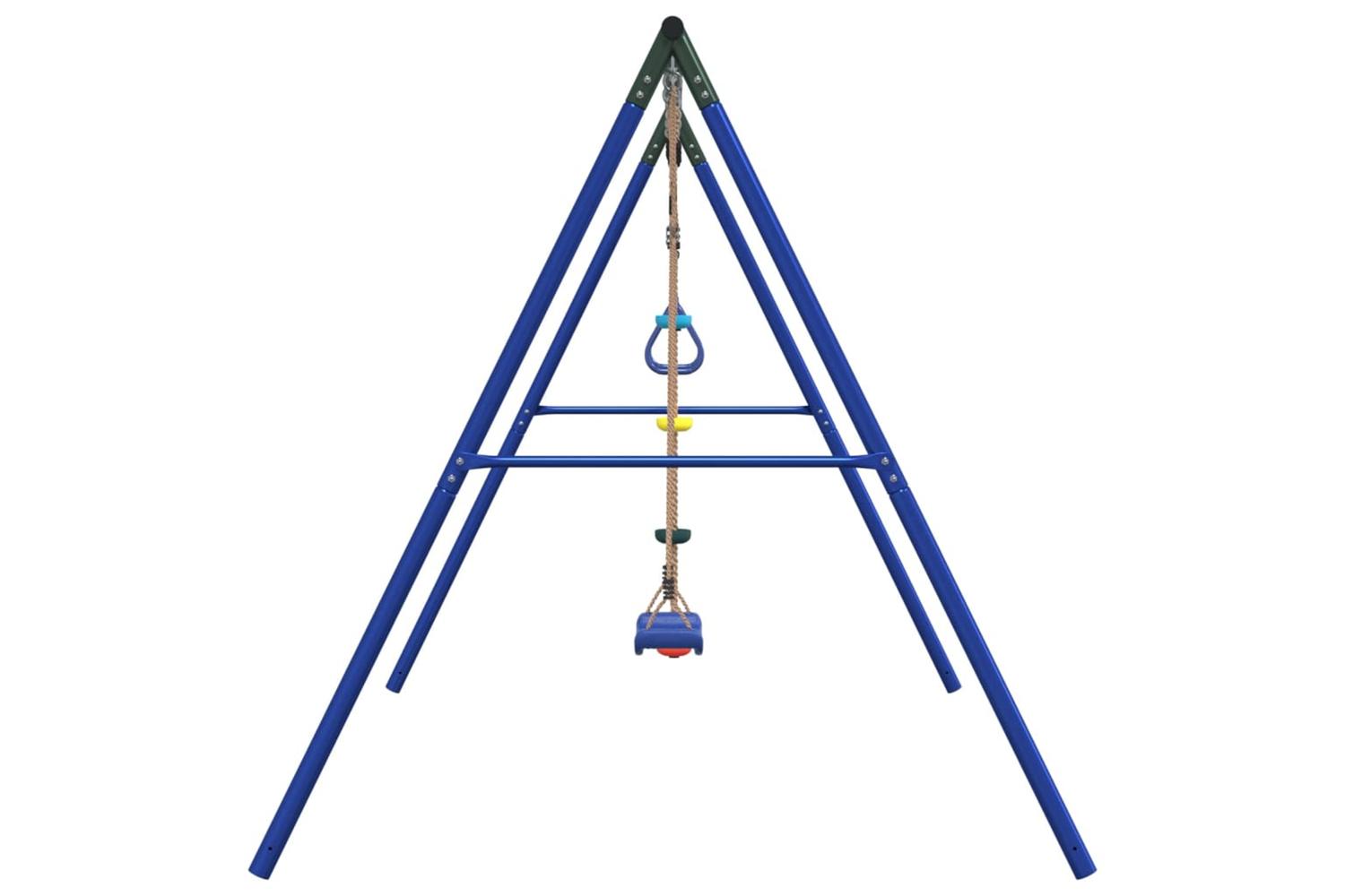 vidaXL 3283594 Outdoor Swing Set With Swing, Trapeze, Ladder-4