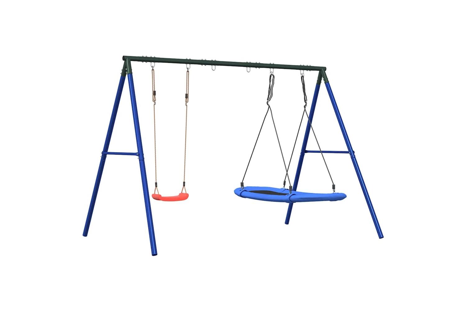 vidaXL 3283606 Outdoor Swing Set With Swing And Nest Swing-2