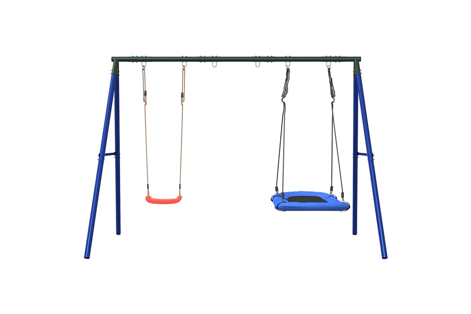 vidaXL 3283606 Outdoor Swing Set With Swing And Nest Swing-3