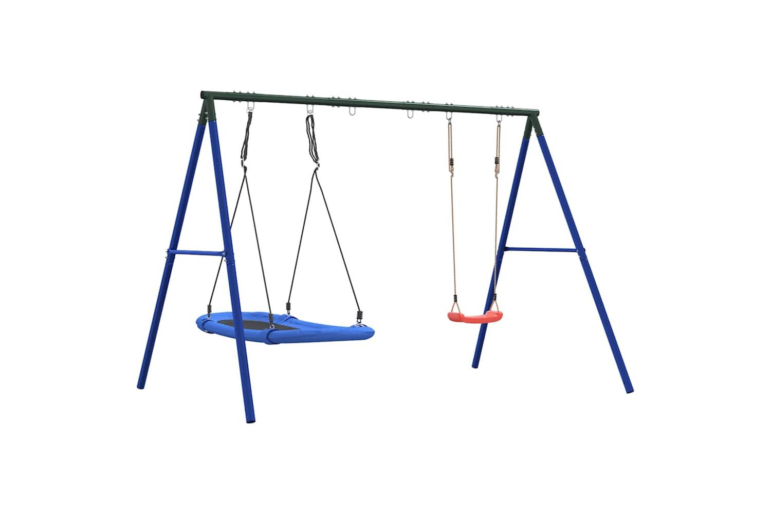 vidaXL 3283606 Outdoor Swing Set With Swing And Nest Swing-5