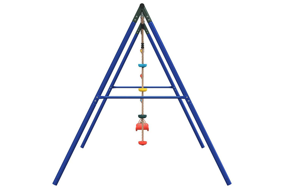 vidaXL 3283604 Outdoor Swing Set With Swing. Ladder. Disc Swing-4