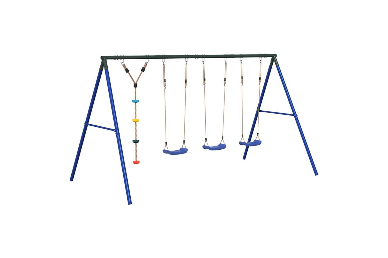 vidaXL 3283610 Outdoor Swing Set With Swings And Disc Swing-2