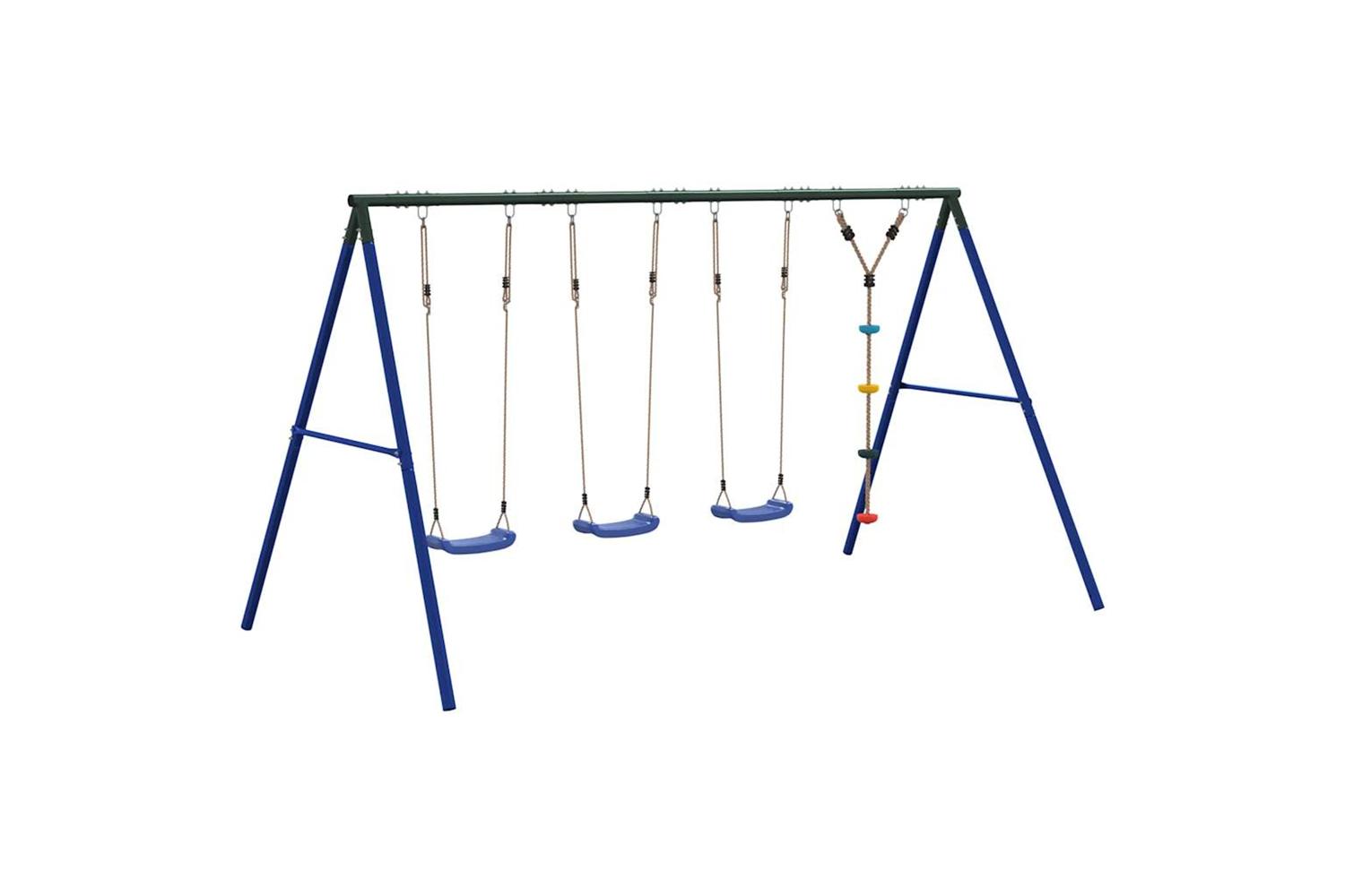 vidaXL 3283610 Outdoor Swing Set With Swings And Disc Swing-5