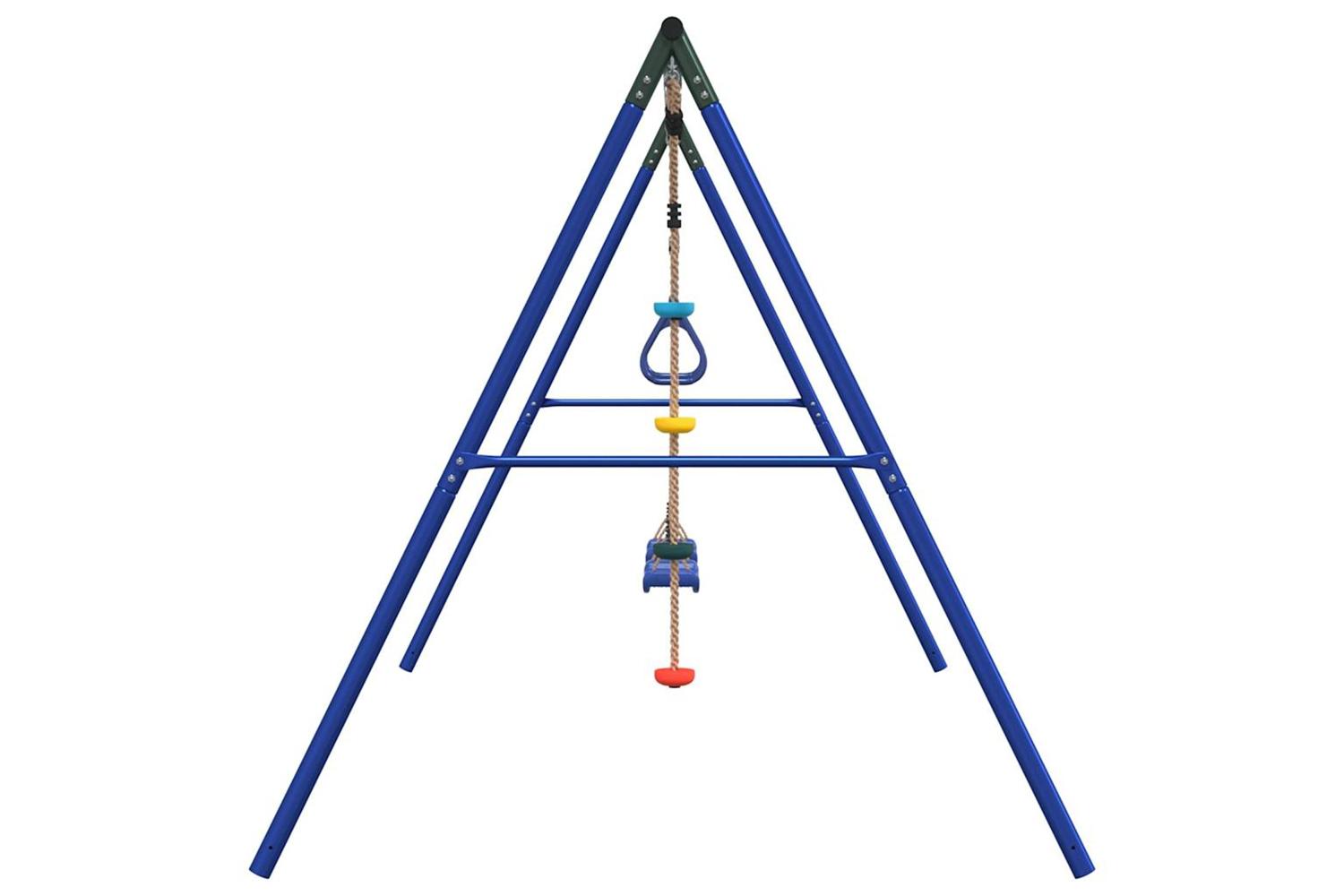 vidaXL 3283612 Outdoor Swing Set With Swings. Trapeze. Disc Swing-4