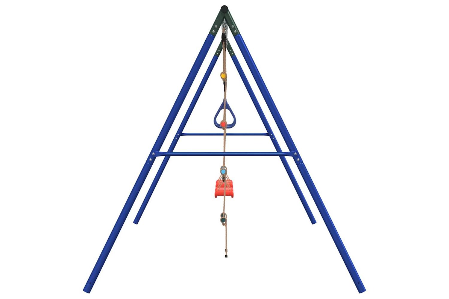 vidaXL 3283625 Outdoor Swing Set With Swings. Trapeze. Ladder-4