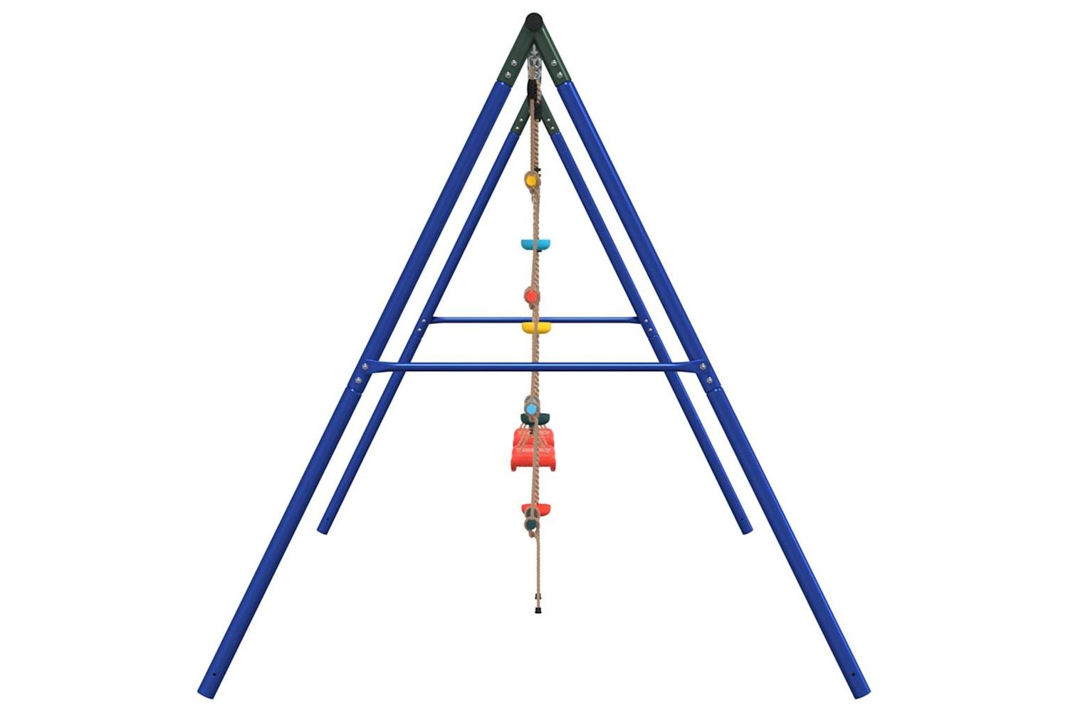 vidaXL 3283627 Outdoor Swing Set With Swings. Ladder. Disc Swing-4