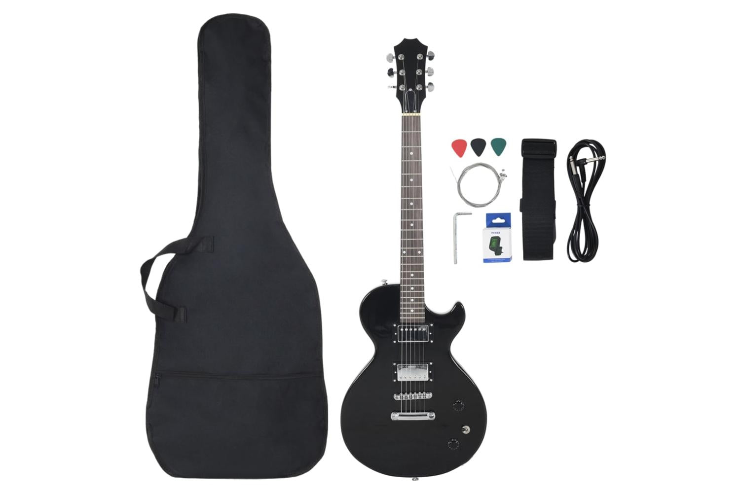 vidaXL 70190 Electric Guitar For Beginner With Bag Black 4/4 39"-2