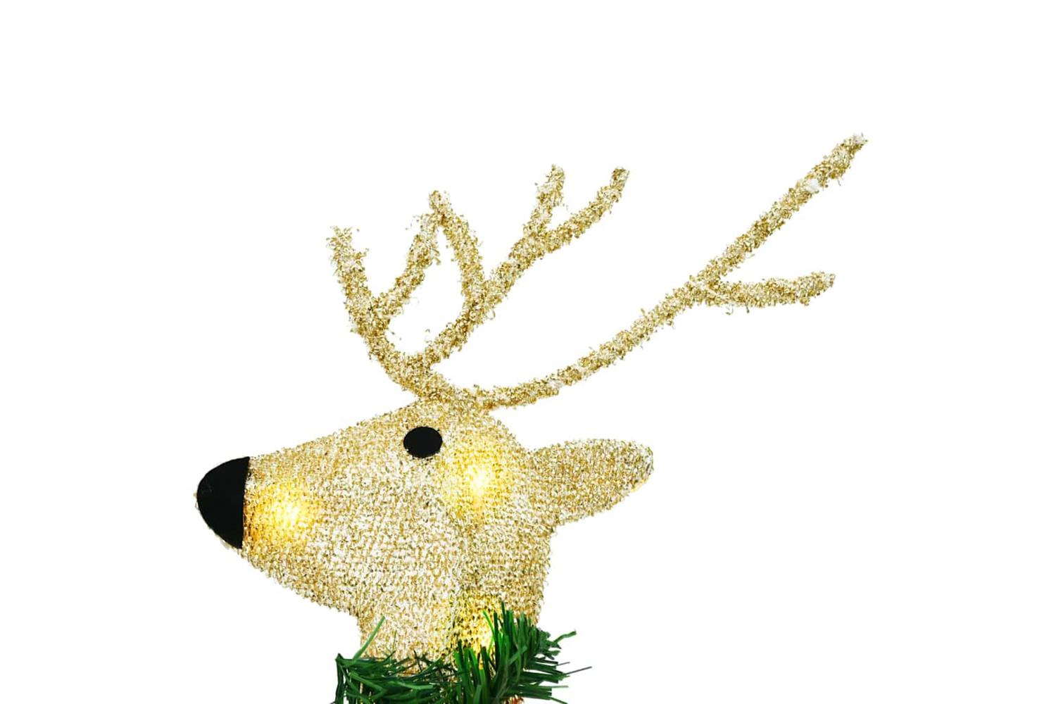 Vidaxl Led Reindeers 4 Pcs Gold Fabric-10
