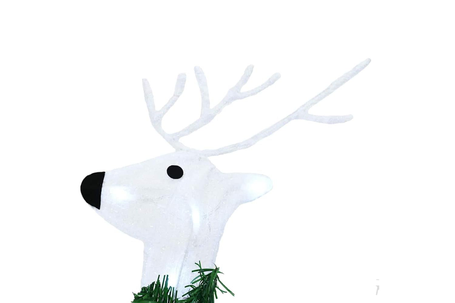 Vidaxl Led Reindeers 4 Pcs White Fabric-10