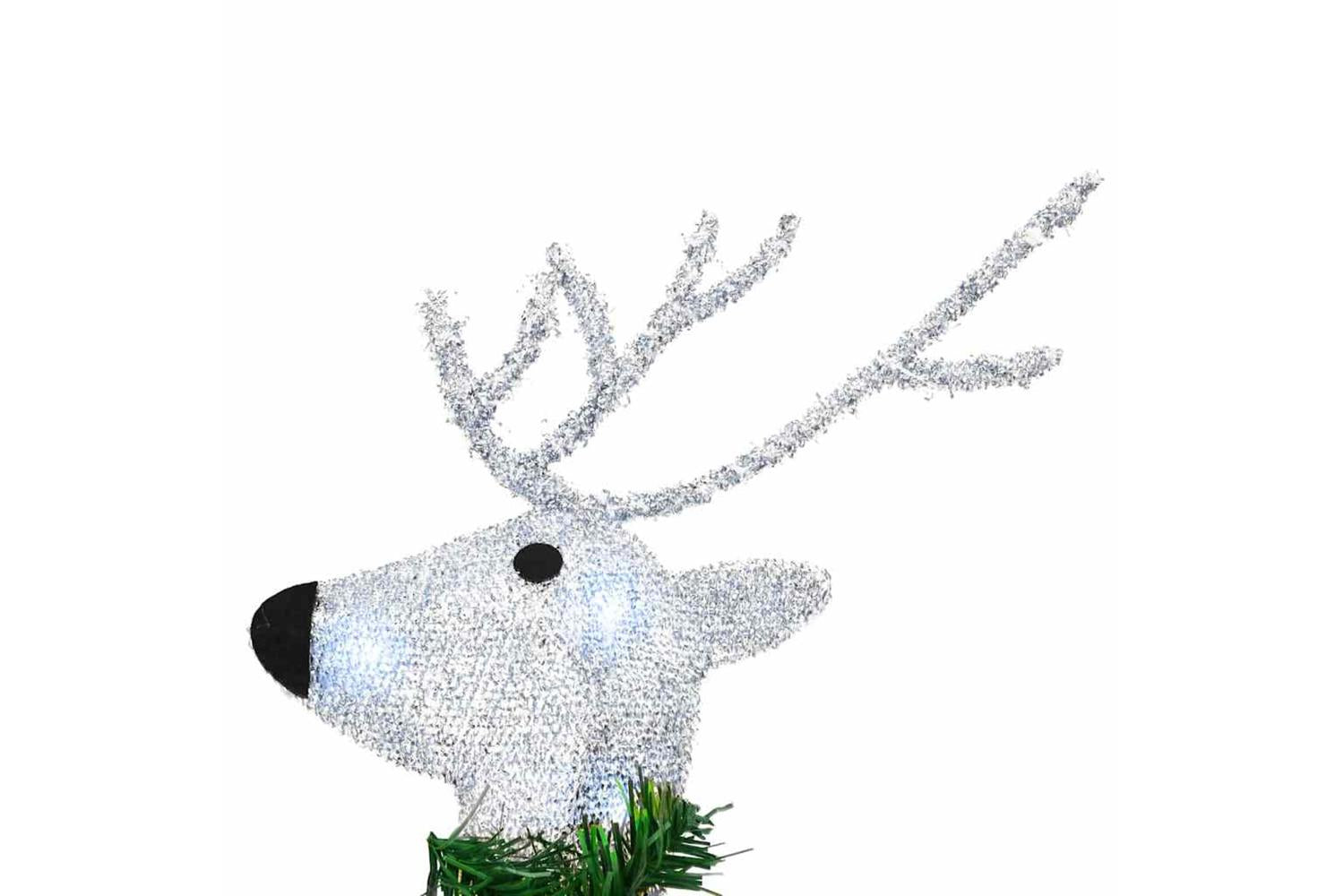 Vidaxl Led Reindeers 6 Pcs Silver Fabric-10
