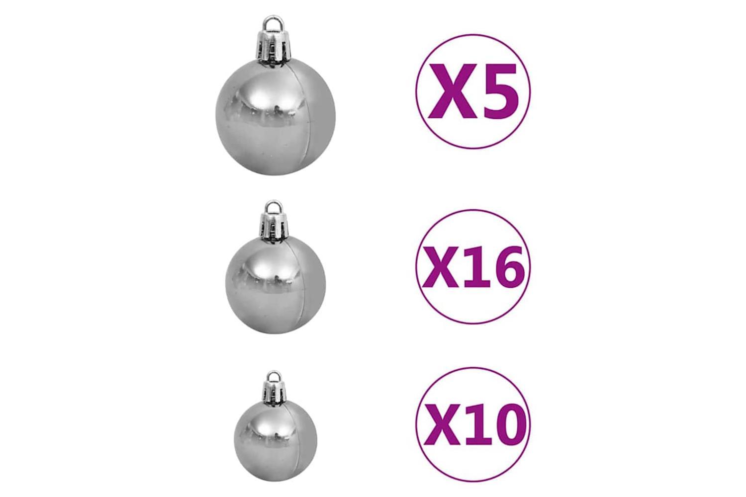 Vidaxl Slim Christmas Tree Green 210 Cm Pvc And Solid Pine Wood-7