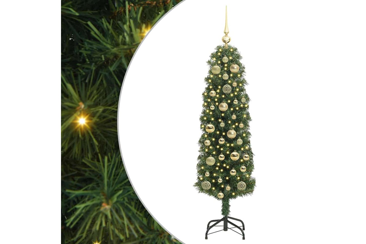 Vidaxl Artificial Christmas Tree With 150 Leds With Stand Green 120 Cm-2