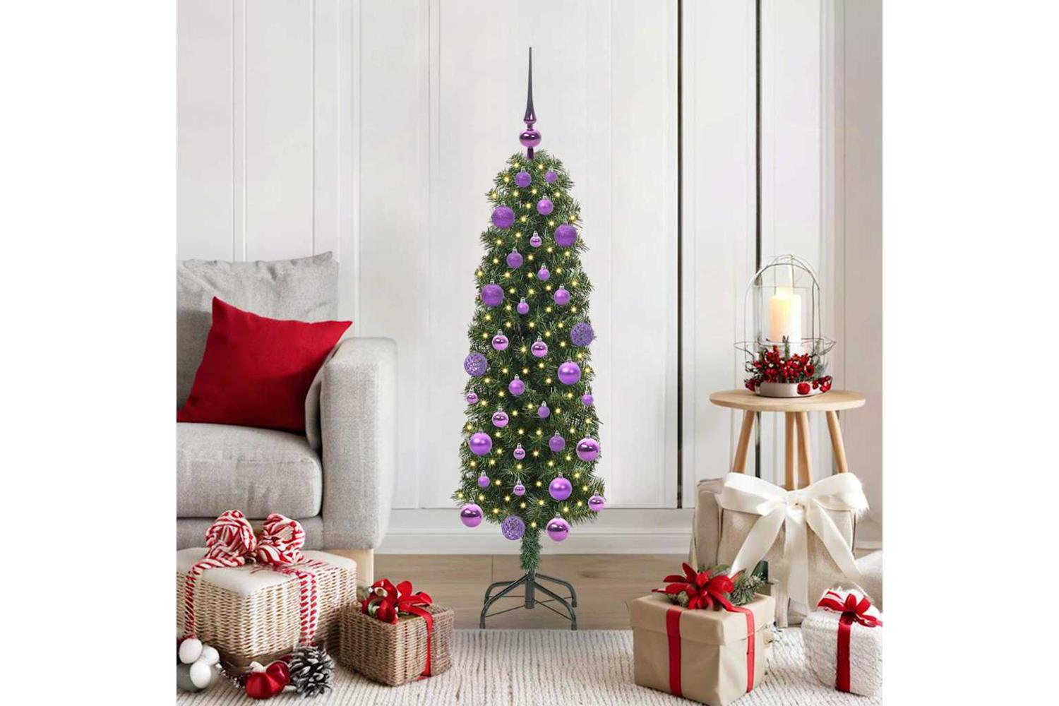 Vidaxl Artificial Christmas Tree With 150 Leds With Stand Green 120 Cm-3