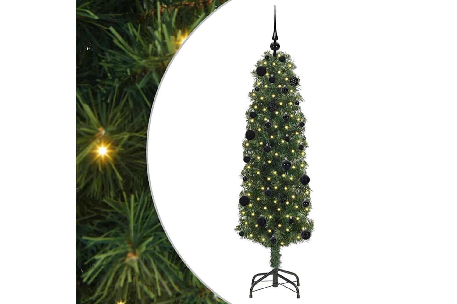 Vidaxl Artificial Christmas Tree With 150 Leds With Stand Green 150 Cm-2