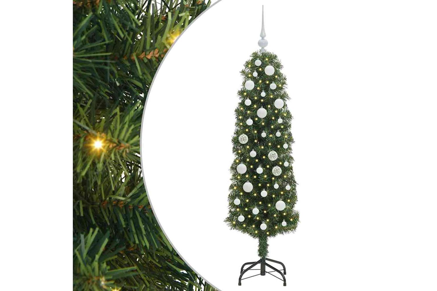 Vidaxl Artificial Christmas Tree With 150 Leds With Stand Green 150 Cm-2