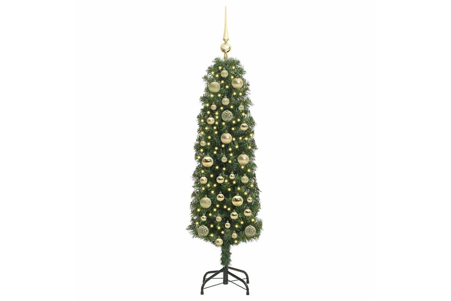 Vidaxl Artificial Christmas Tree With 150 Leds With Stand Green 150 Cm-3