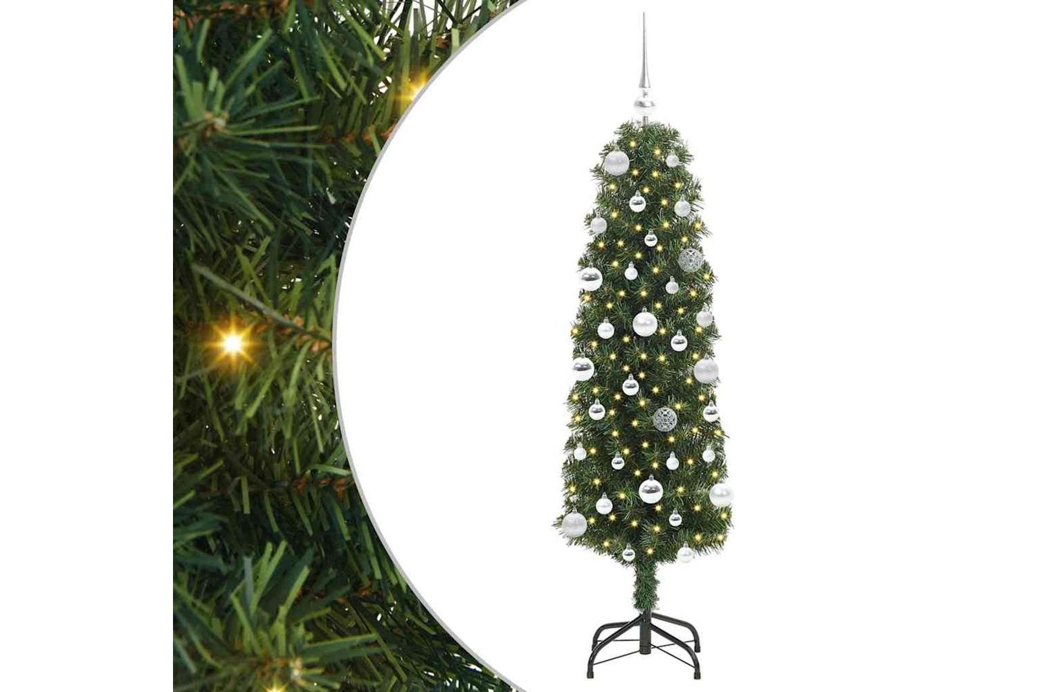 Vidaxl Artificial Christmas Tree With 150 Leds With Stand Green 150 Cm-2