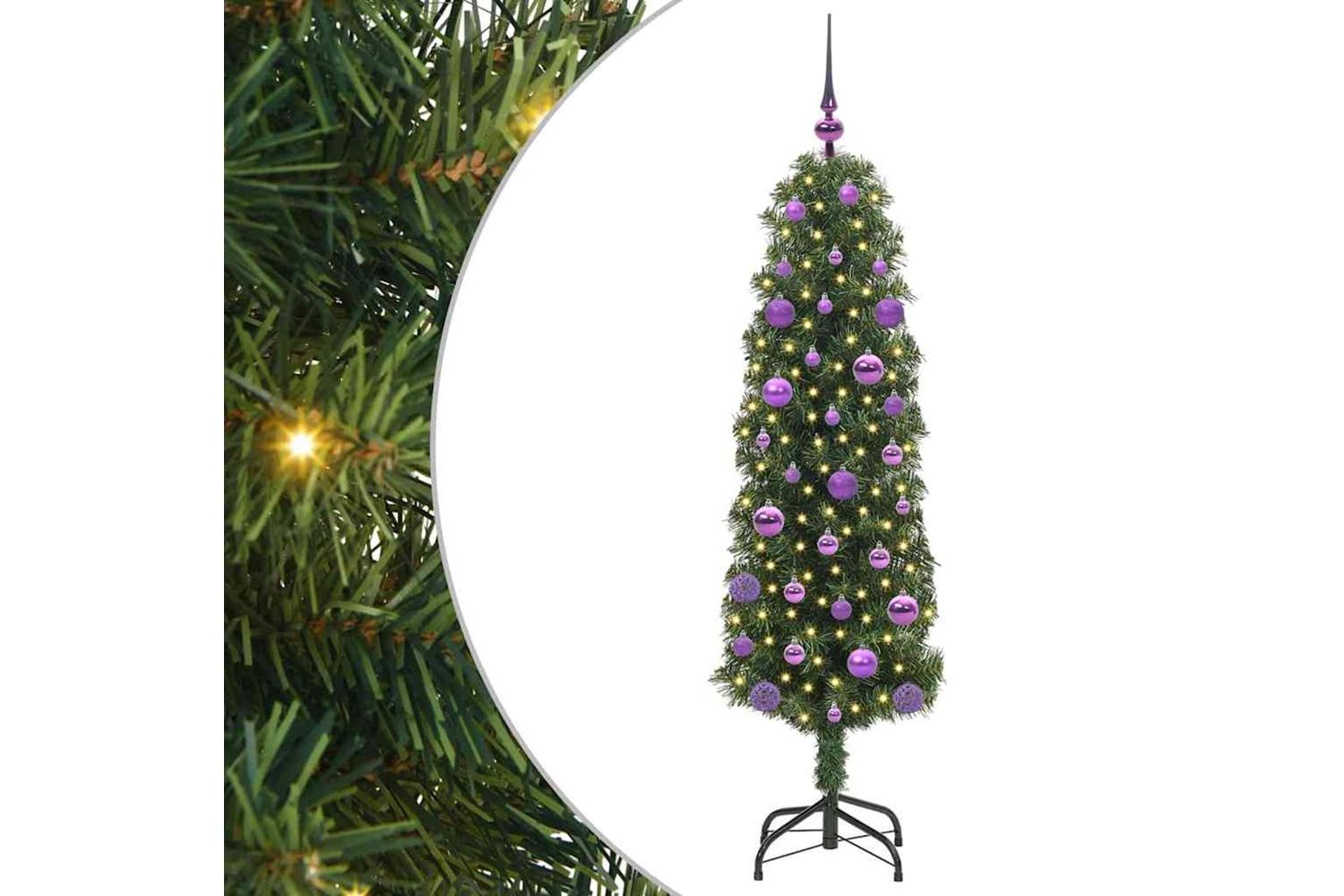 Vidaxl Artificial Christmas Tree With 150 Leds With Stand Green 150 Cm-2