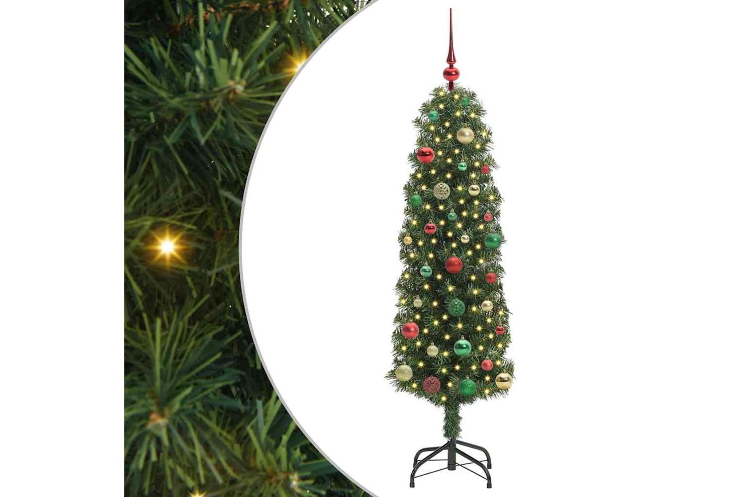 Vidaxl Artificial Christmas Tree With 150 Leds With Stand Green 150 Cm-2