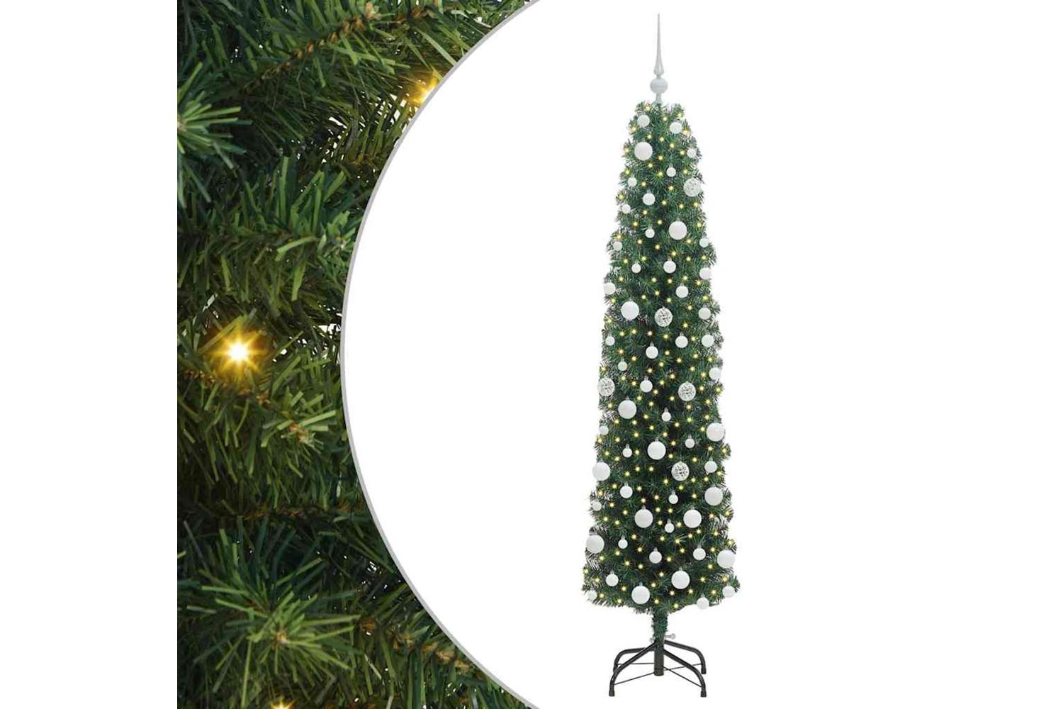 Vidaxl Artificial Christmas Tree With 300 Leds With Stand Green 180 Cm
