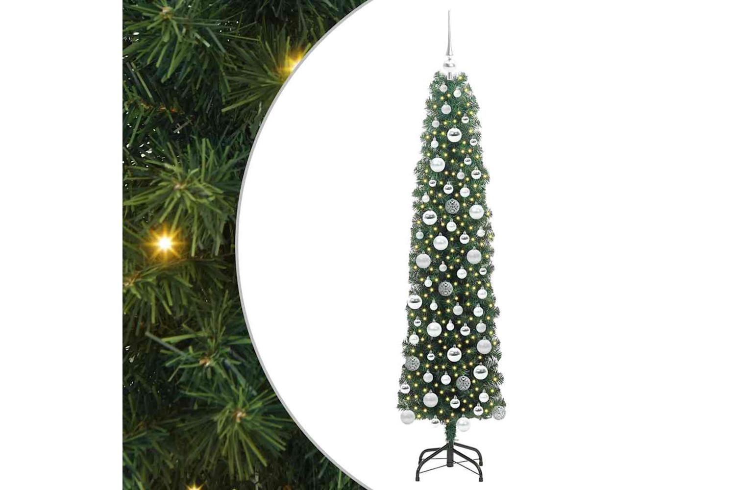 Vidaxl Artificial Christmas Tree With 300 Leds With Stand Green 180 Cm-2
