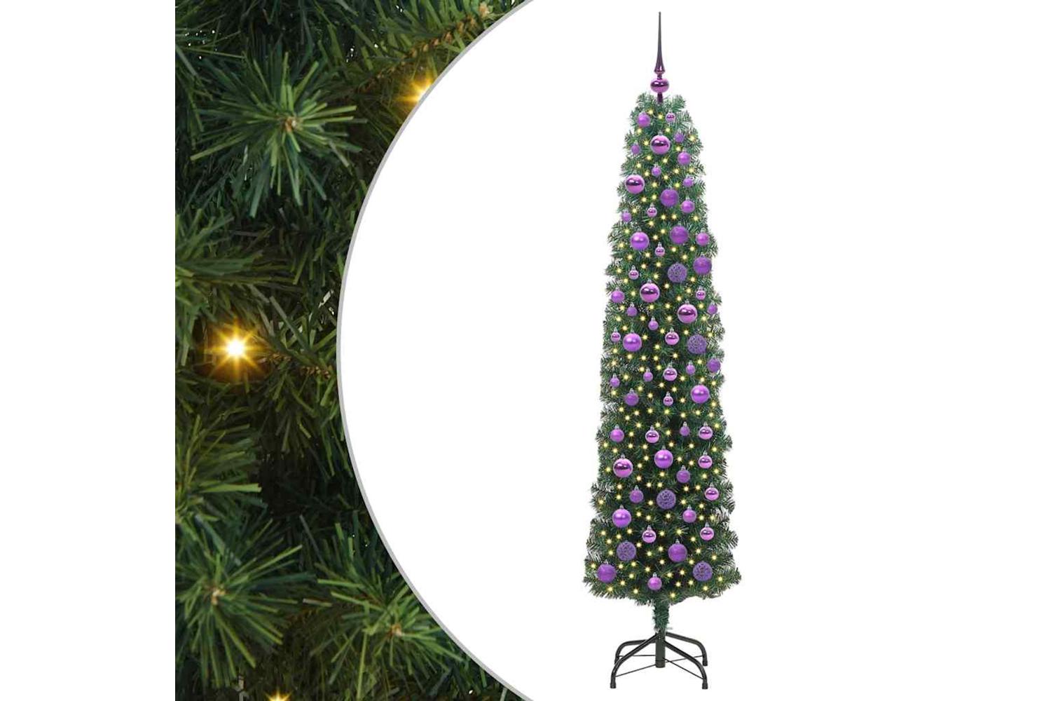 Vidaxl Artificial Christmas Tree With 300 Leds With Stand Green 180 Cm-2