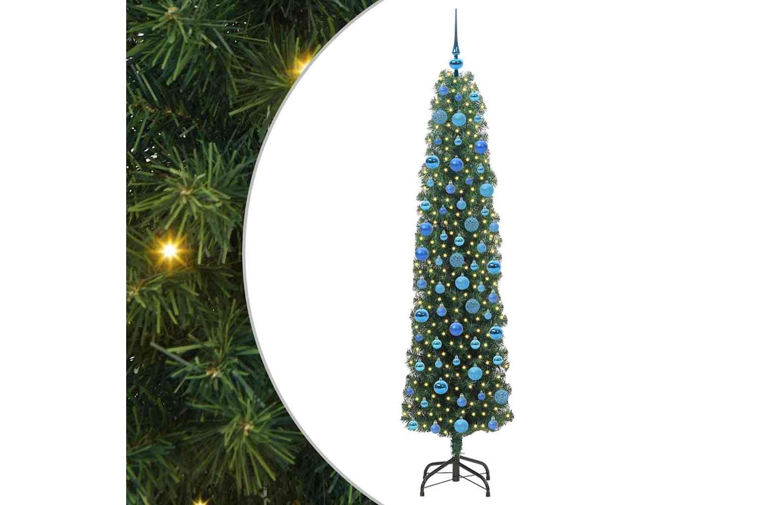 Vidaxl Artificial Christmas Tree With 300 Leds With Stand Green 180 Cm-2