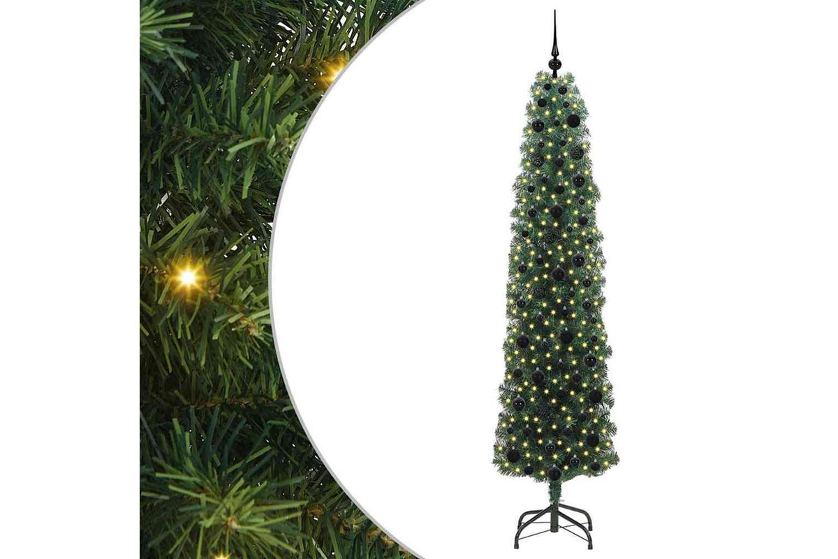 Vidaxl Artificial Christmas Tree With 300 Leds With Stand Green 210 Cm-2