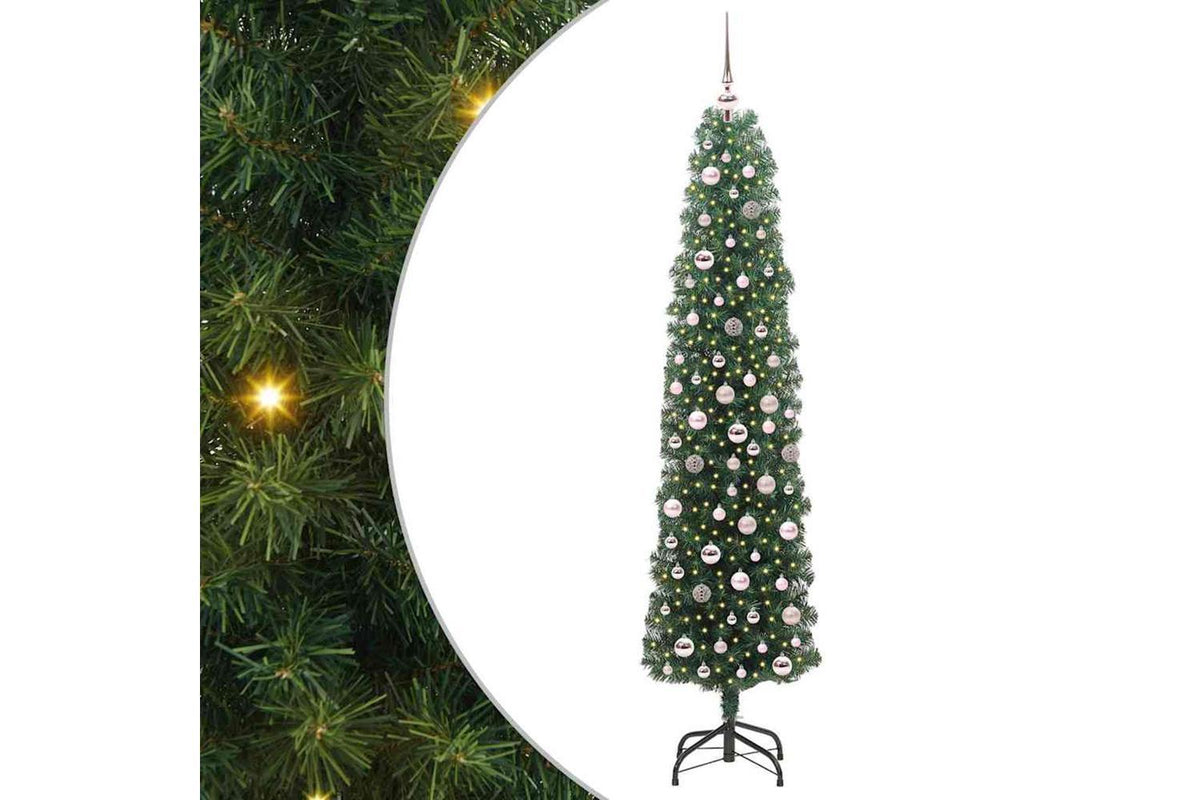 Vidaxl Artificial Christmas Tree With 300 Leds With Stand Green 210 Cm-2