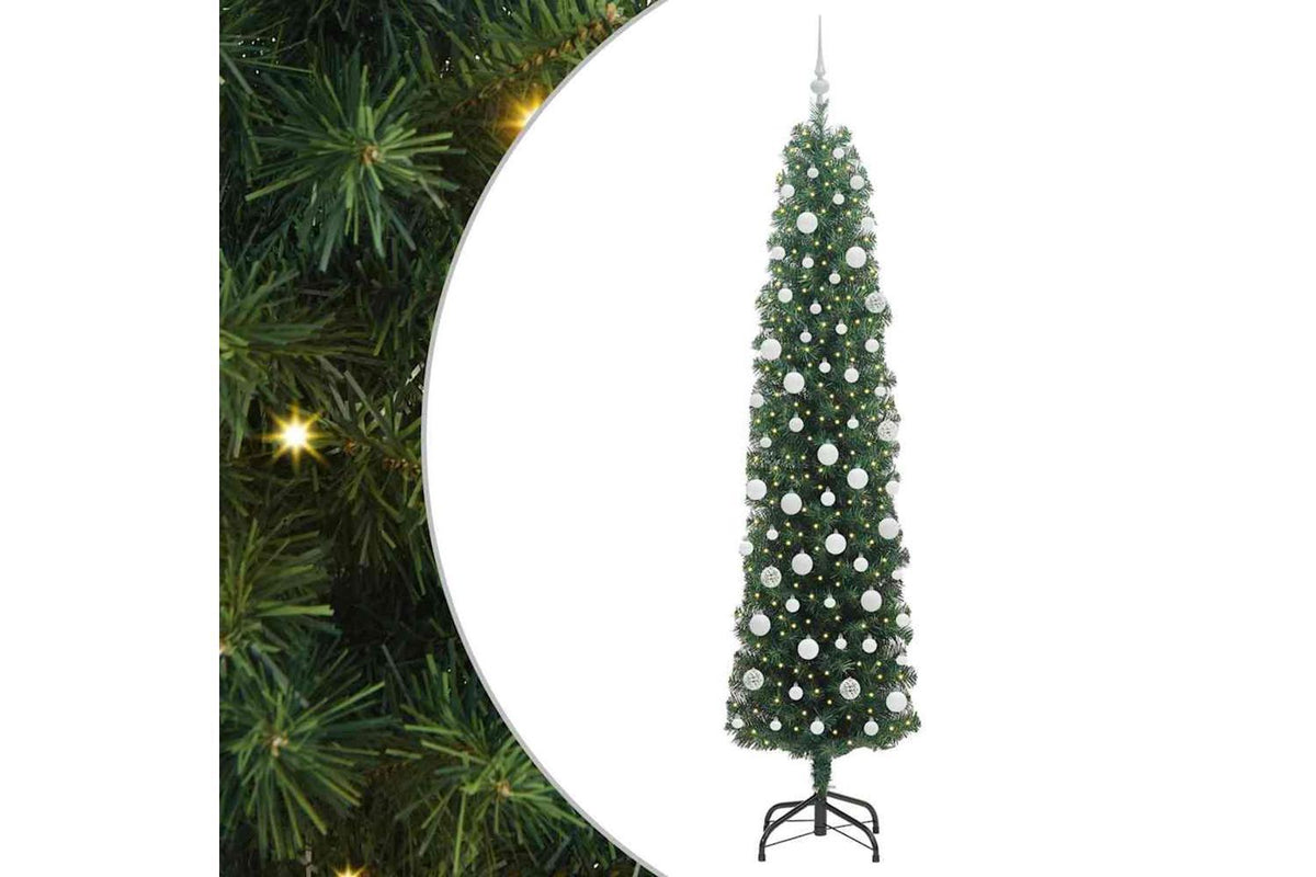 Vidaxl Artificial Christmas Tree With 300 Leds With Stand Green 210 Cm-2