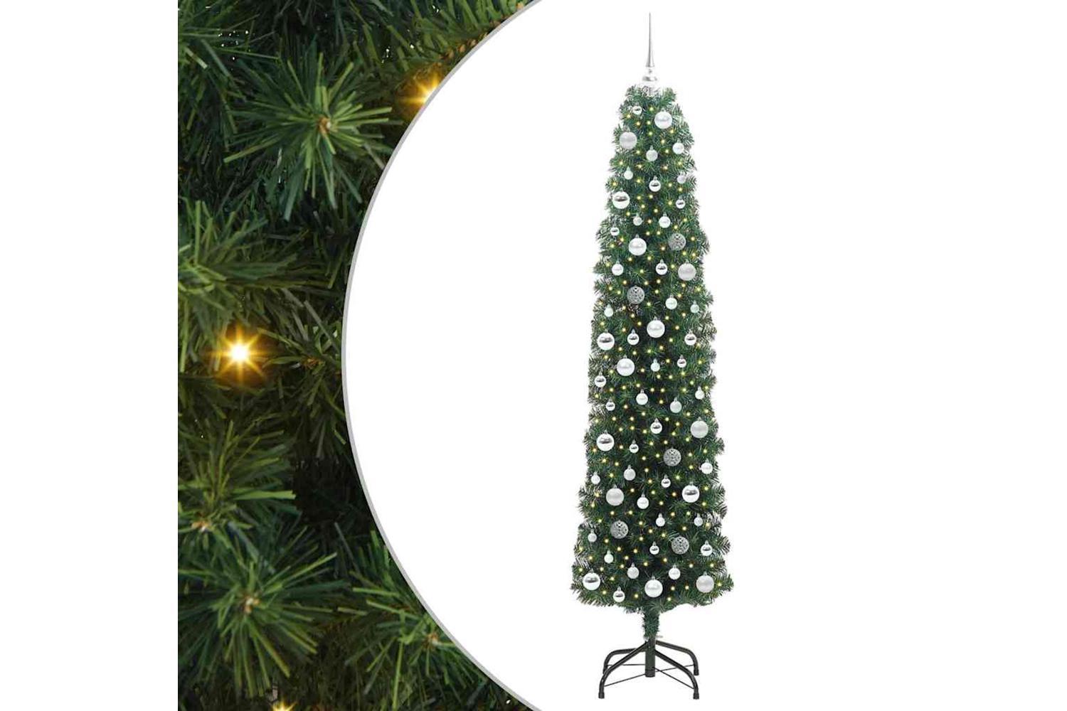 Vidaxl Artificial Christmas Tree With 300 Leds With Stand Green 210 Cm-2