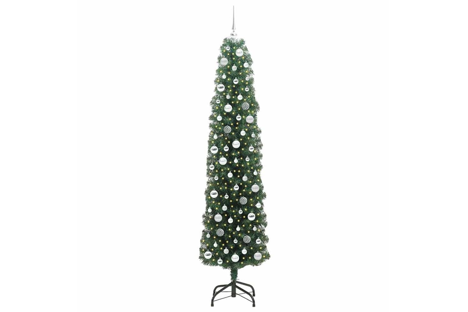 Vidaxl Artificial Christmas Tree With 300 Leds With Stand Green 210 Cm-3