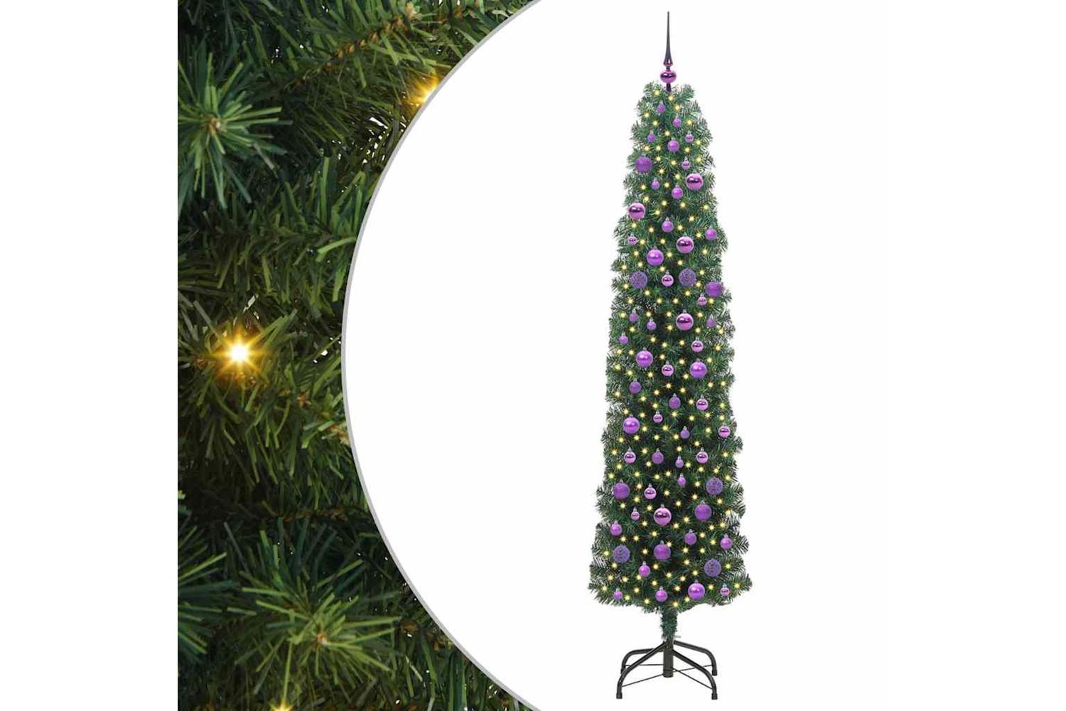 Vidaxl Artificial Christmas Tree With 300 Leds With Stand Green 210 Cm-2