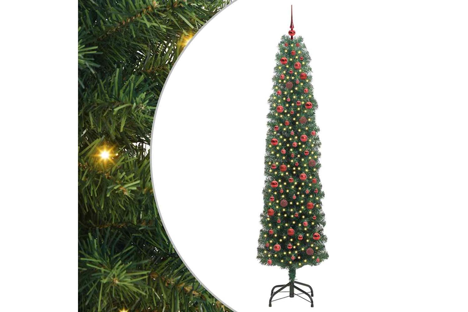 Vidaxl Artificial Christmas Tree With 300 Leds With Stand Green 240 Cm-2