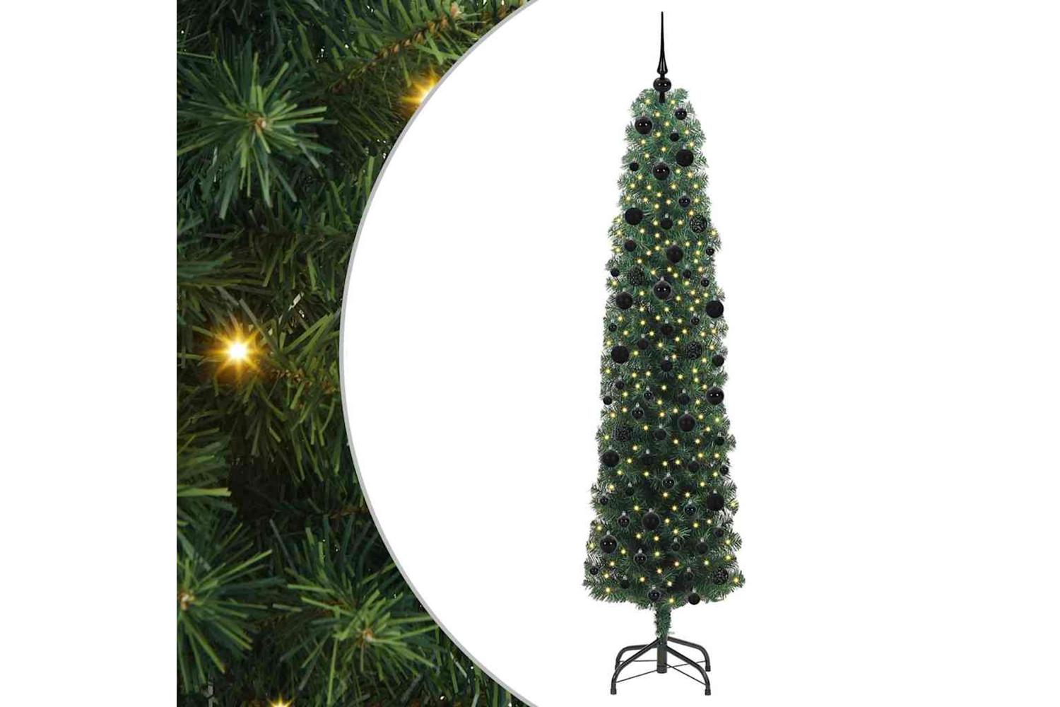 Vidaxl Artificial Christmas Tree With 300 Leds With Stand Green 240 Cm-2