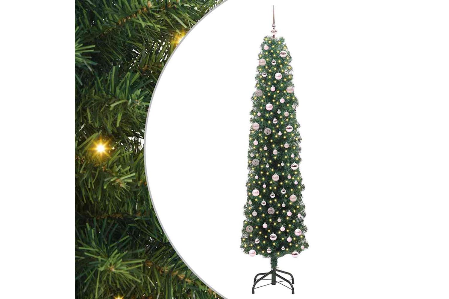 Vidaxl Artificial Christmas Tree With 300 Leds With Stand Green 240 Cm