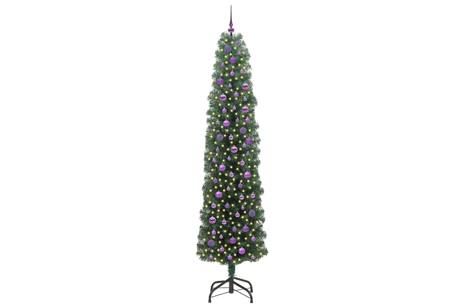 Vidaxl Artificial Christmas Tree With 300 Leds With Stand Green 240 Cm-3
