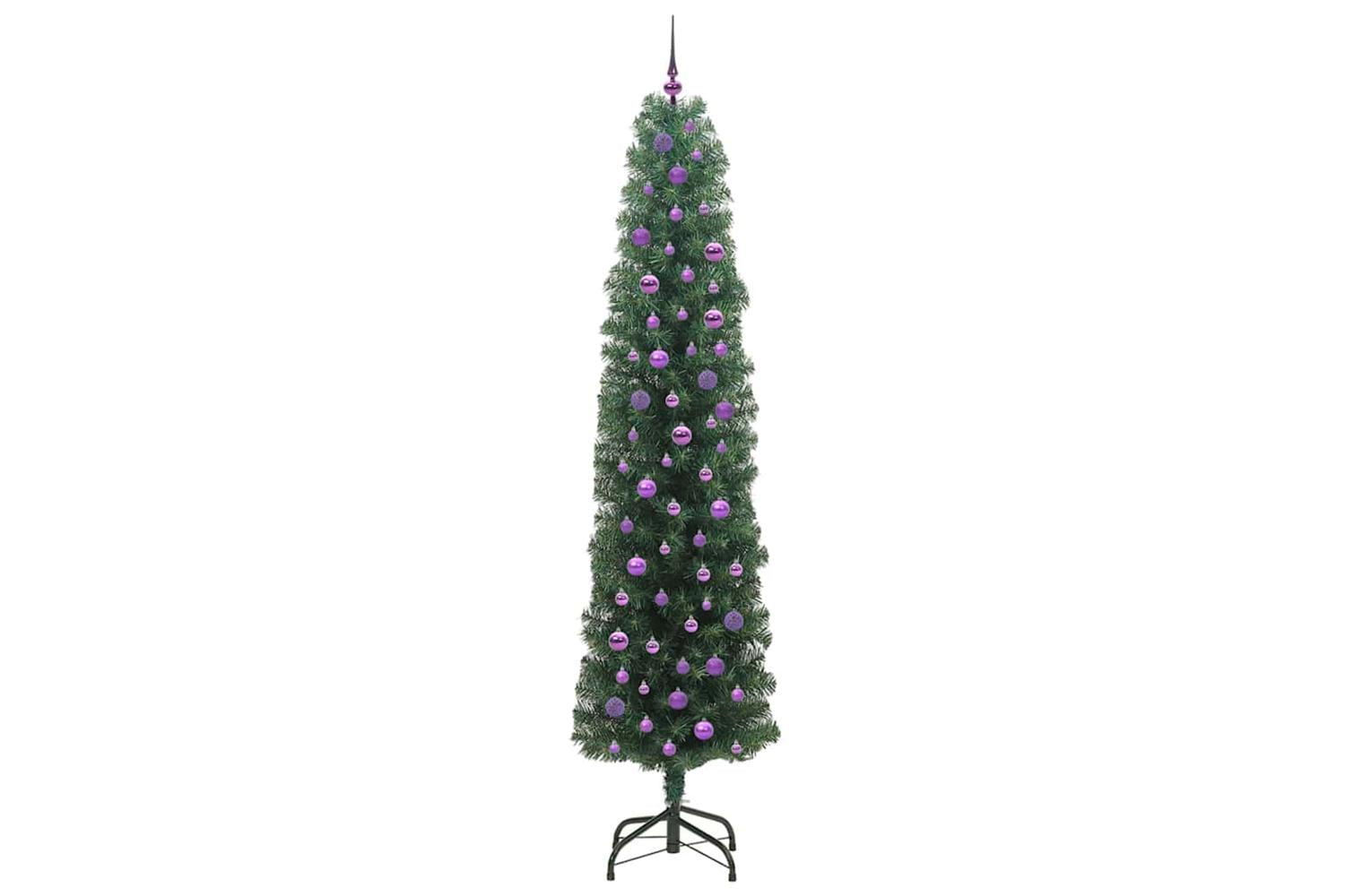 Vidaxl Artificial Christmas Tree With 300 Leds With Stand Green 240 Cm-4