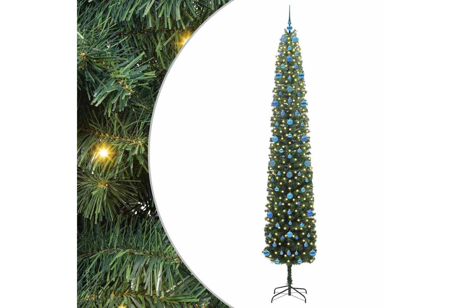 Vidaxl Artificial Christmas Tree With 300 Leds With Stand Green 270 Cm-2