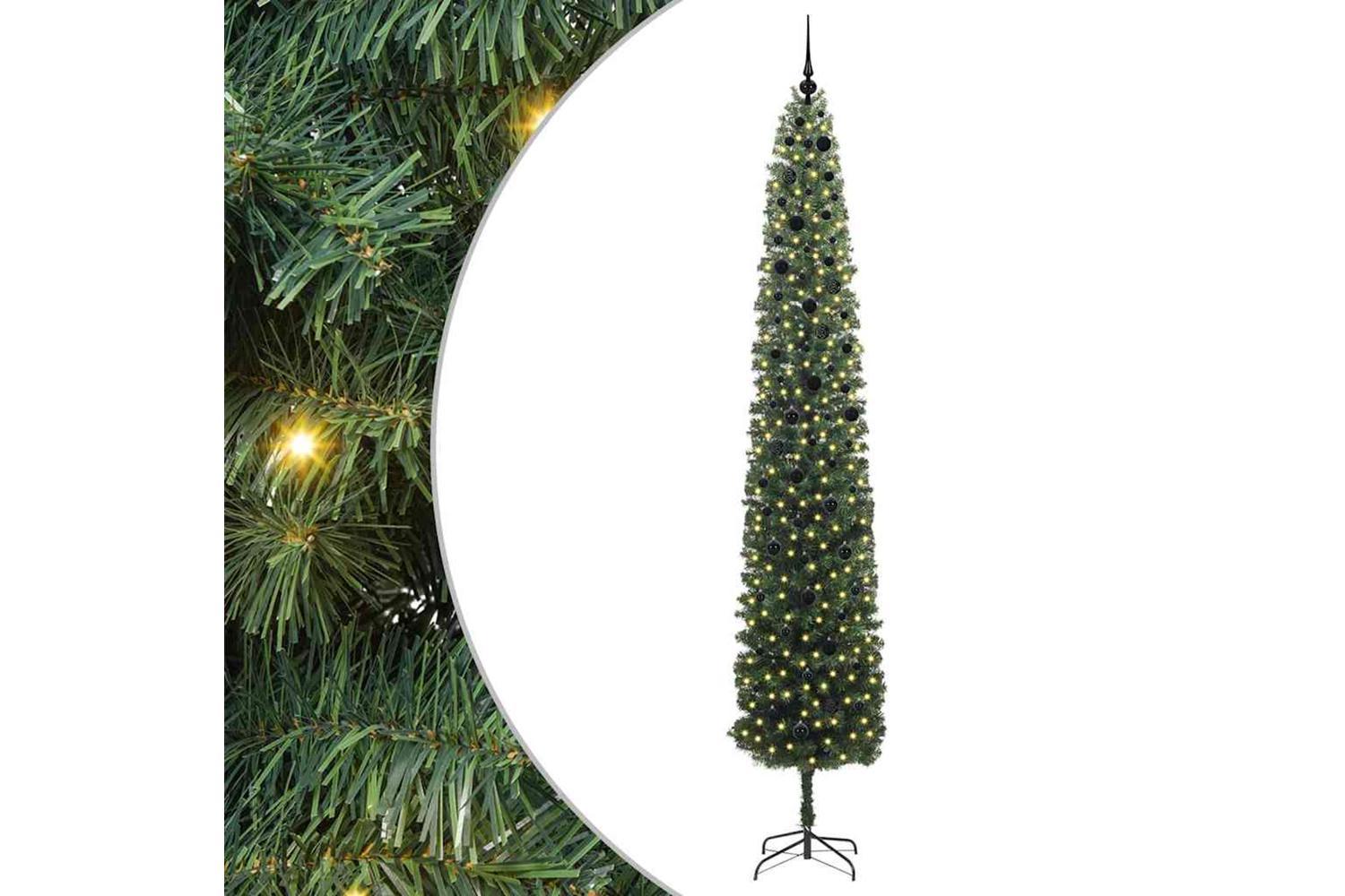 Vidaxl Artificial Christmas Tree With 300 Leds With Stand Green 300 Cm-2