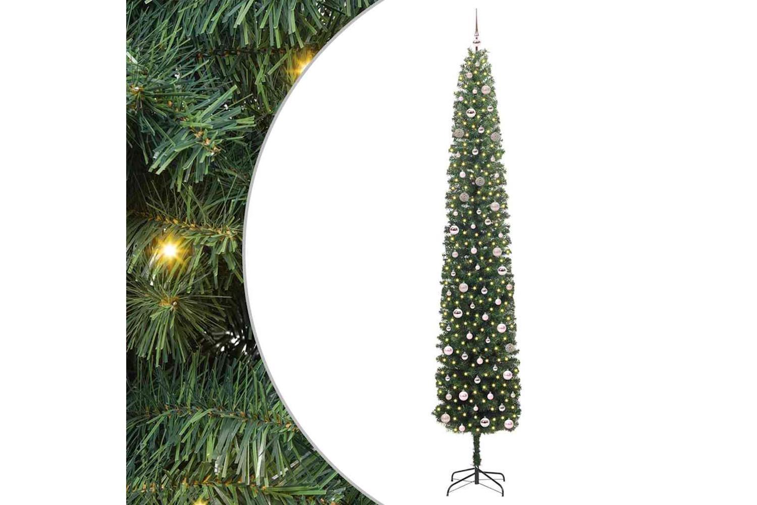 Vidaxl Artificial Christmas Tree With 300 Leds With Stand Green 300 Cm-2