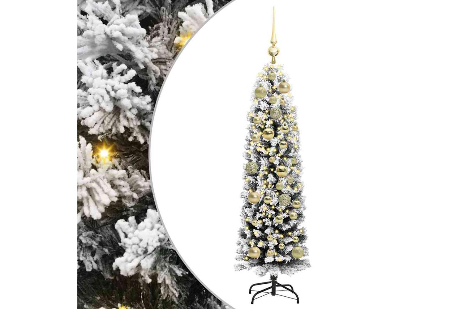 Vidaxl Artificial Christmas Tree With 150 Leds With Stand Green 120 Cm-2