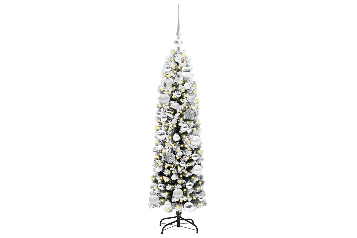 Vidaxl Artificial Christmas Tree With 150 Leds With Stand Green 120 Cm-4