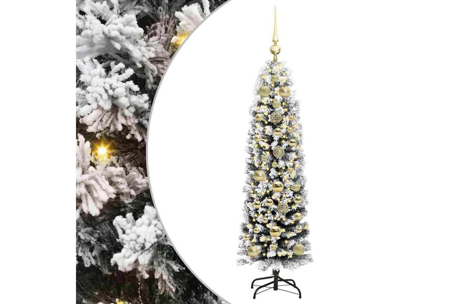 Vidaxl Artificial Christmas Tree With 150 Leds With Stand Green 150 Cm-2