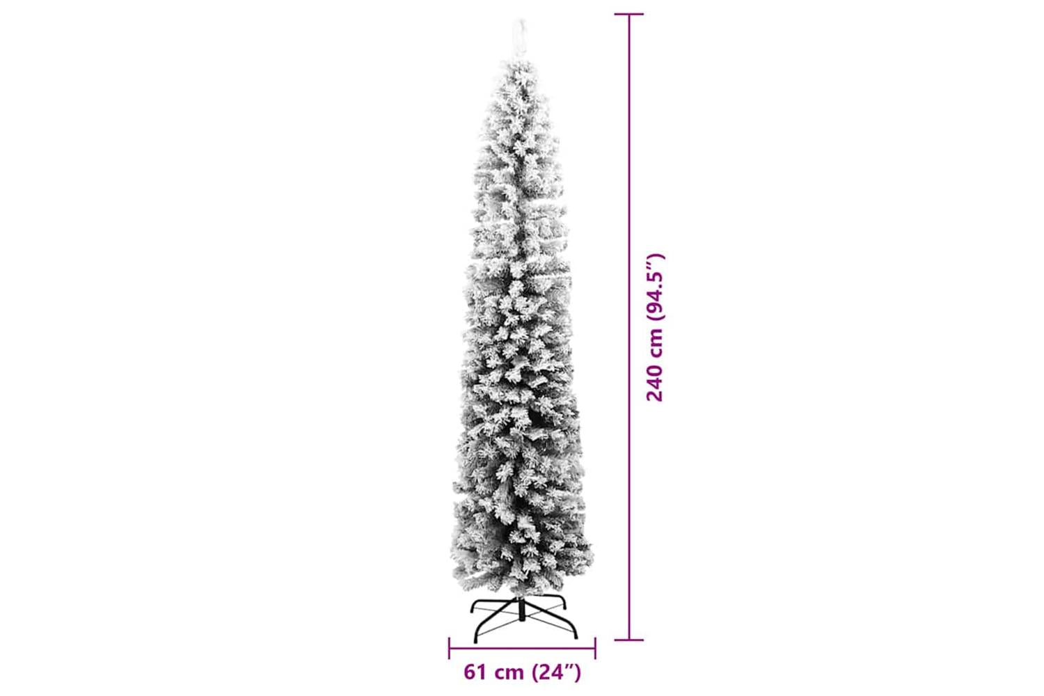 Vidaxl Artificial Christmas Tree With 300 Leds With Stand Green 240 Cm-9