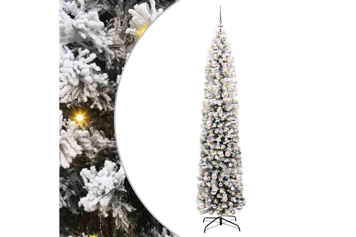 Vidaxl Artificial Christmas Tree With 300 Leds With Stand Green 240 Cm-2