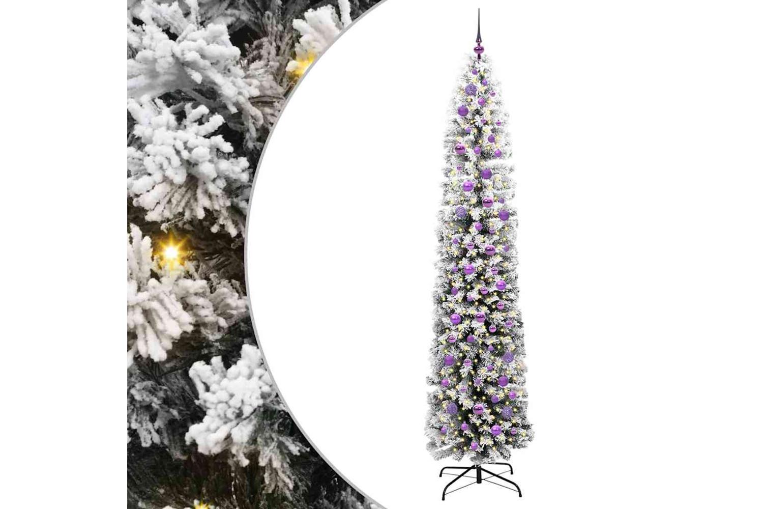 Vidaxl Artificial Christmas Tree With 300 Leds With Stand Green 240 Cm-2